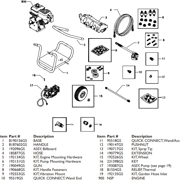 TRoy-bilt pressure washer model 1904-1 replacement parts, pump breakdown, repair kits, owners manual and upgrade pump